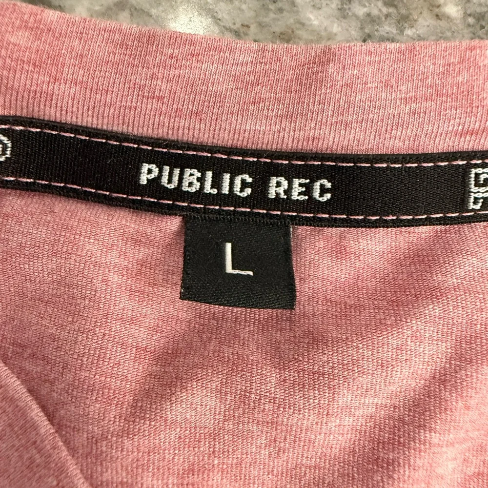 Men's V-Neck Short Sleeve Shirt - Dusty Rose - Picture 2 of 3